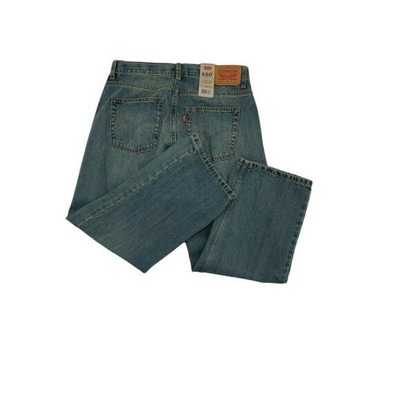 Levi's 550 Denim Jeans Womens 10M Husky Relaxed Tapered Leg Adjustable Blue NWT - Picture 6 of 9